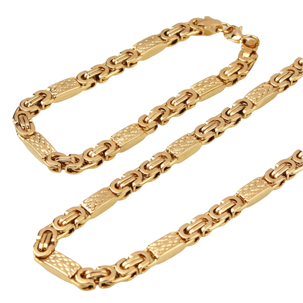 Luxe Herenset - Armband en Ketting - Roestvrij Staal
