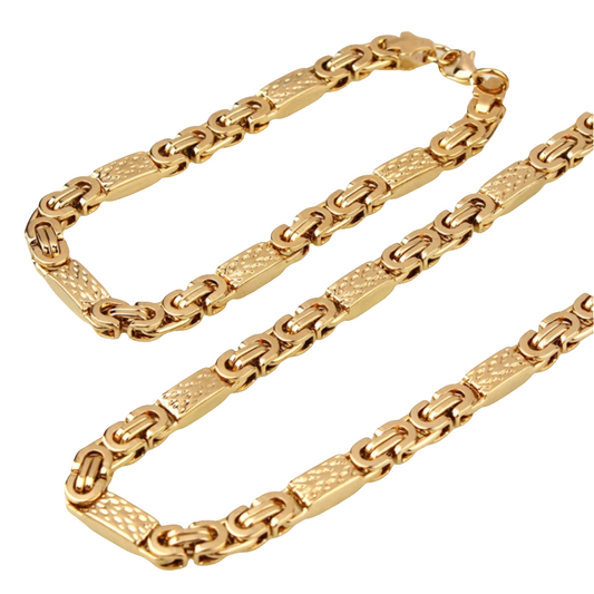 Luxe Herenset - Armband en Ketting - Roestvrij Staal