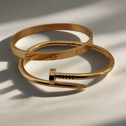 Spijker en Trendy Armbanden Goudkleurige 18k