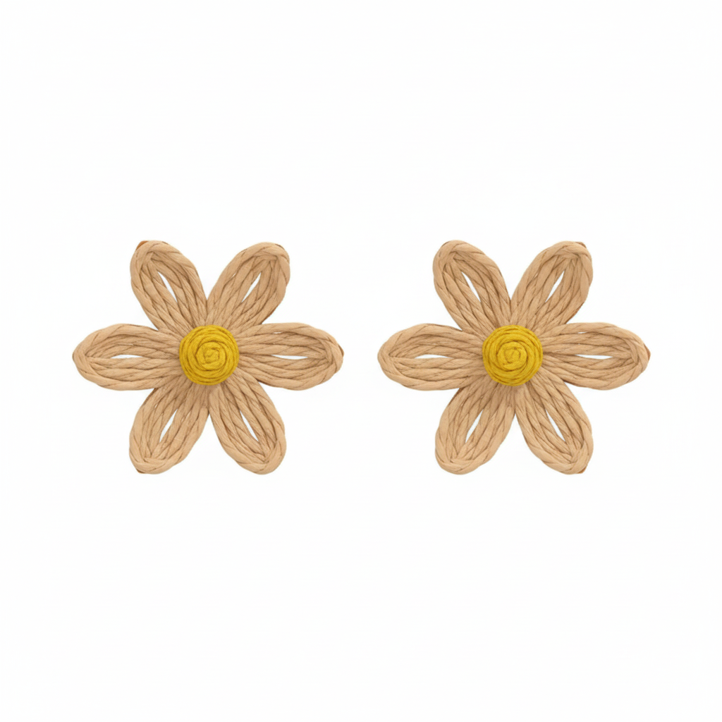 Beige Daisy Earrings - intero Sieraden
Gekleurde Bloem Oorbellen