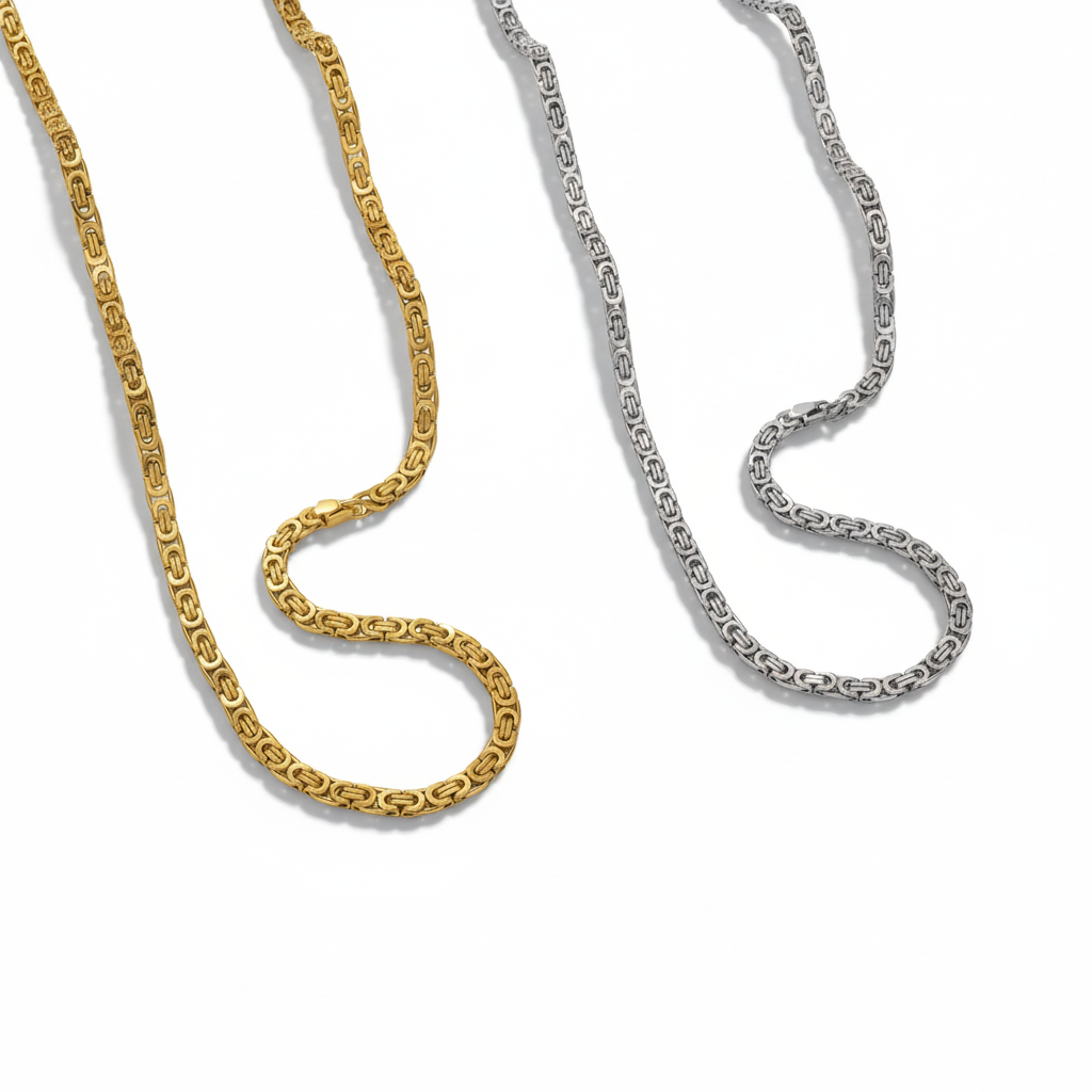 Both Chains 3D White Square