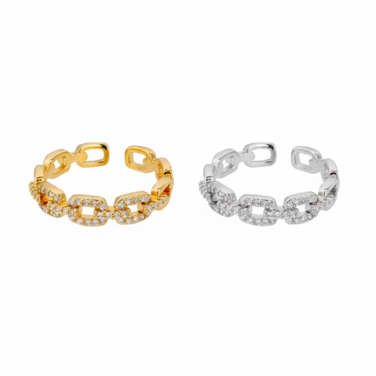 Gold and Silver Chain Rings
