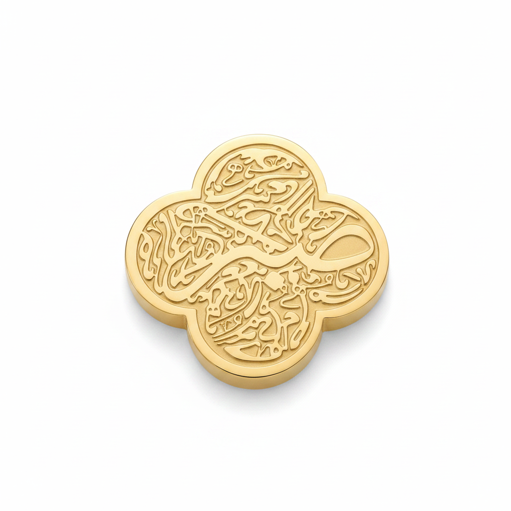 Gold Charm White Background