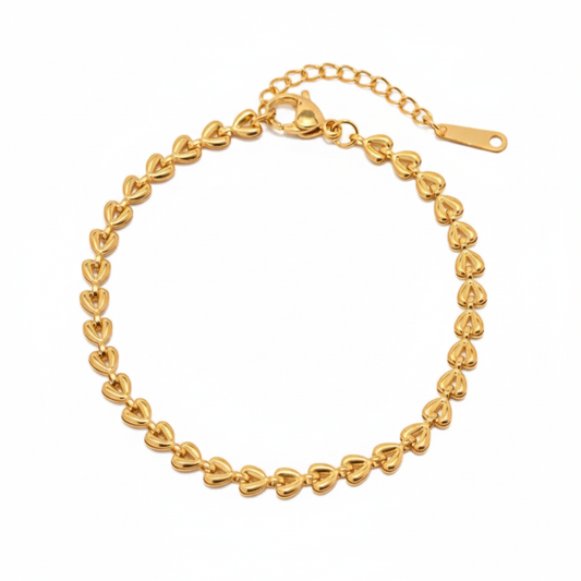 Gold Heart Bracelet Clean
