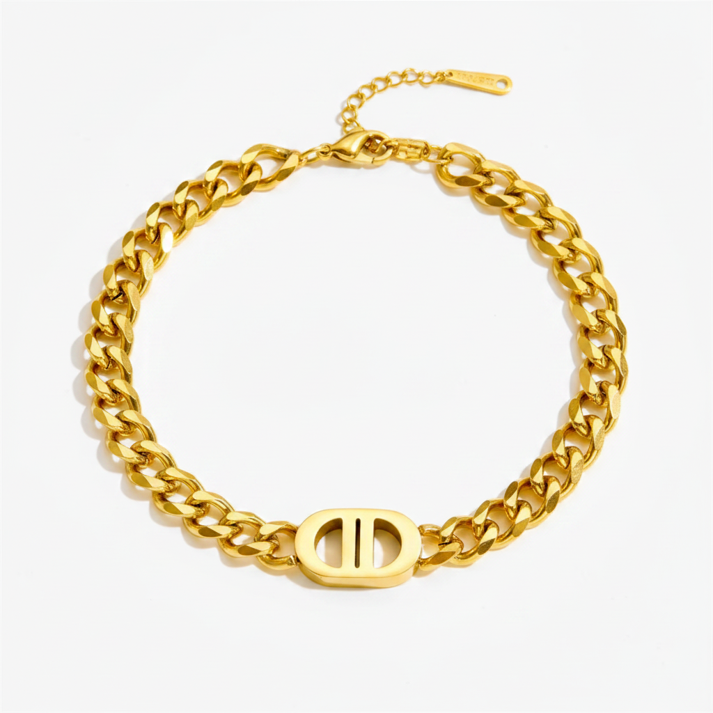 DD Cuban Link | Ketting & Armband Goudkleurig Stainless Steel