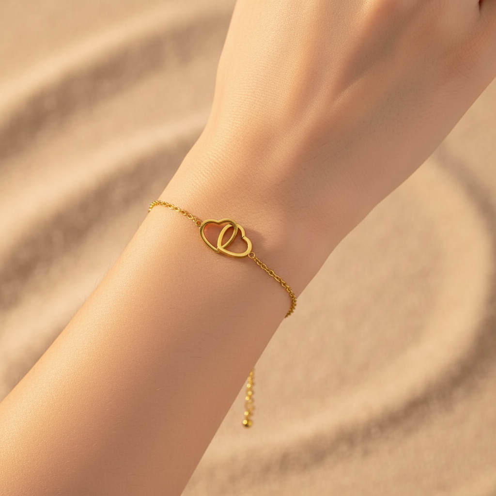 Armband Dubbel Hart | Waterproof Stainless Steel