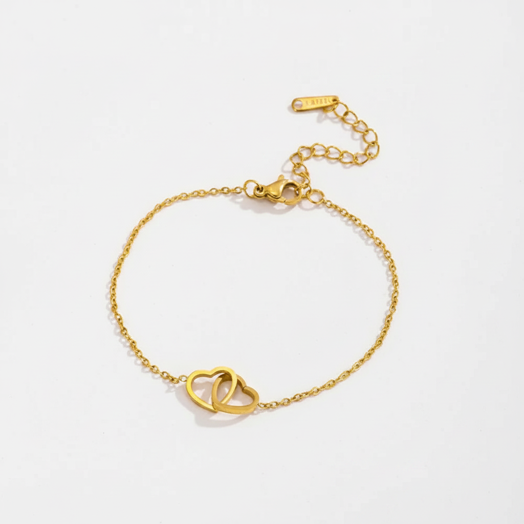 Armband Dubbel Hart | Waterproof Stainless Steel