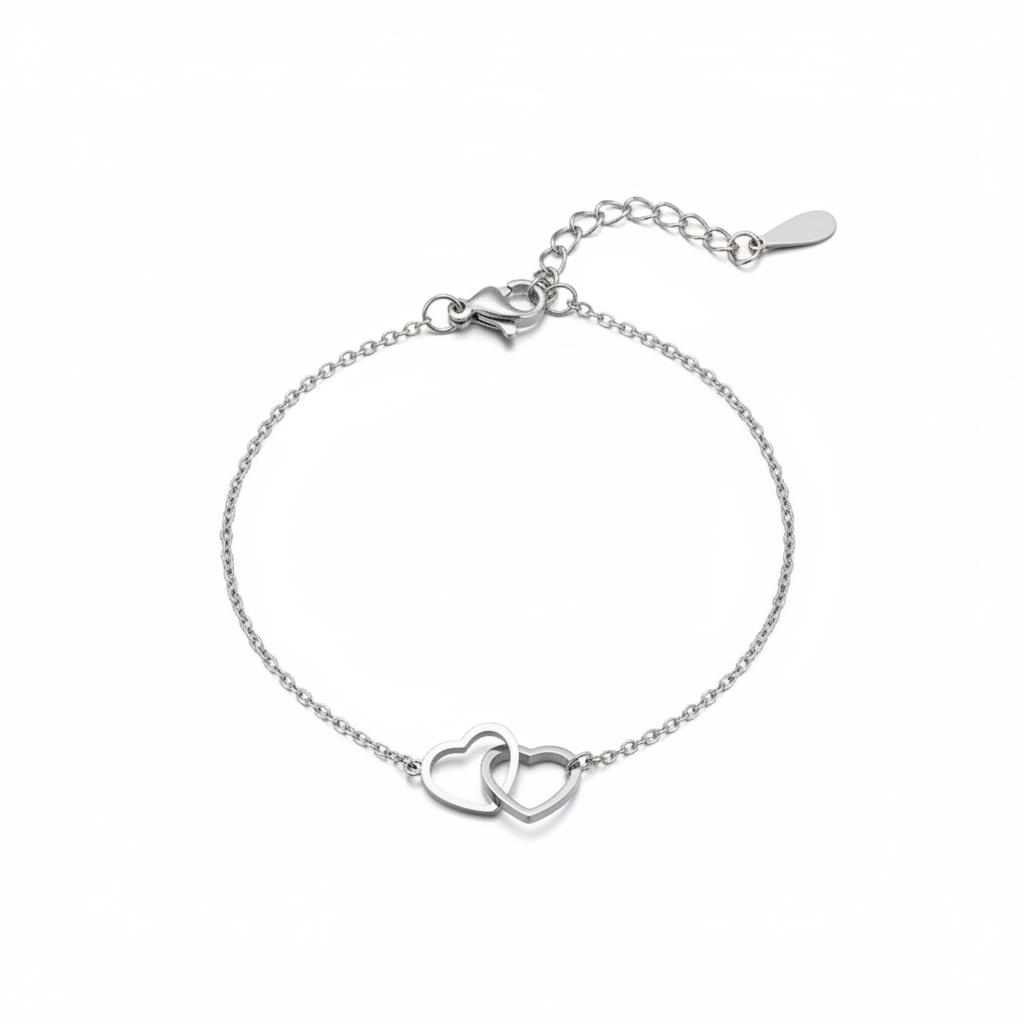 Armband Dubbel Hart | Waterproof Stainless Steel