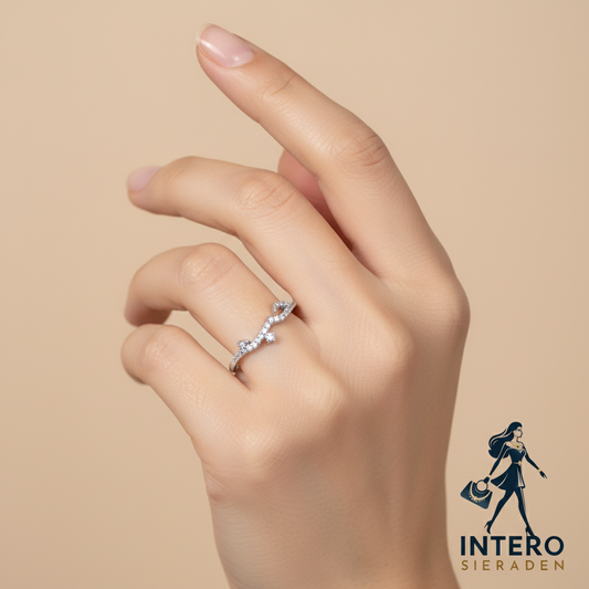 Liefde Ring حب - Zilver op hand