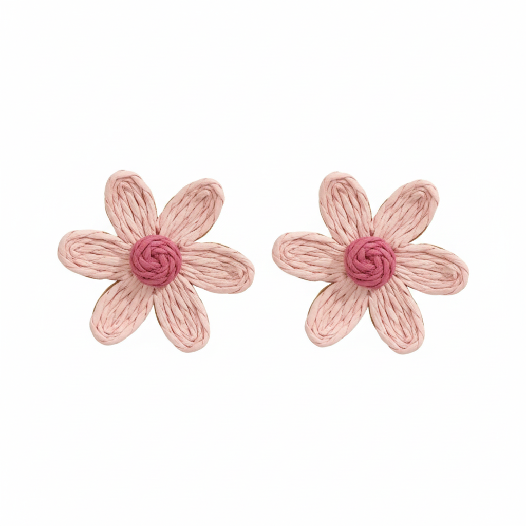Pink Daisy Earrings