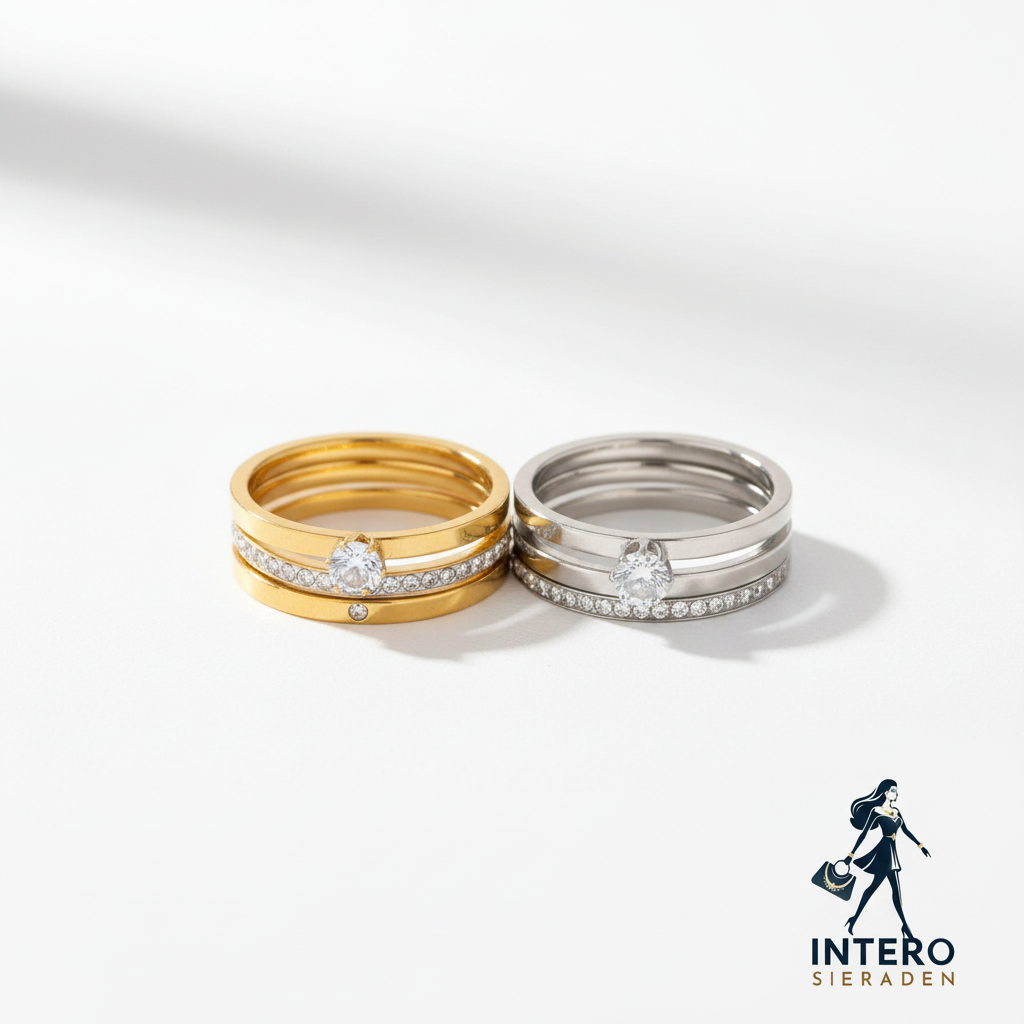 Ringenset met Intero Sieraden logo