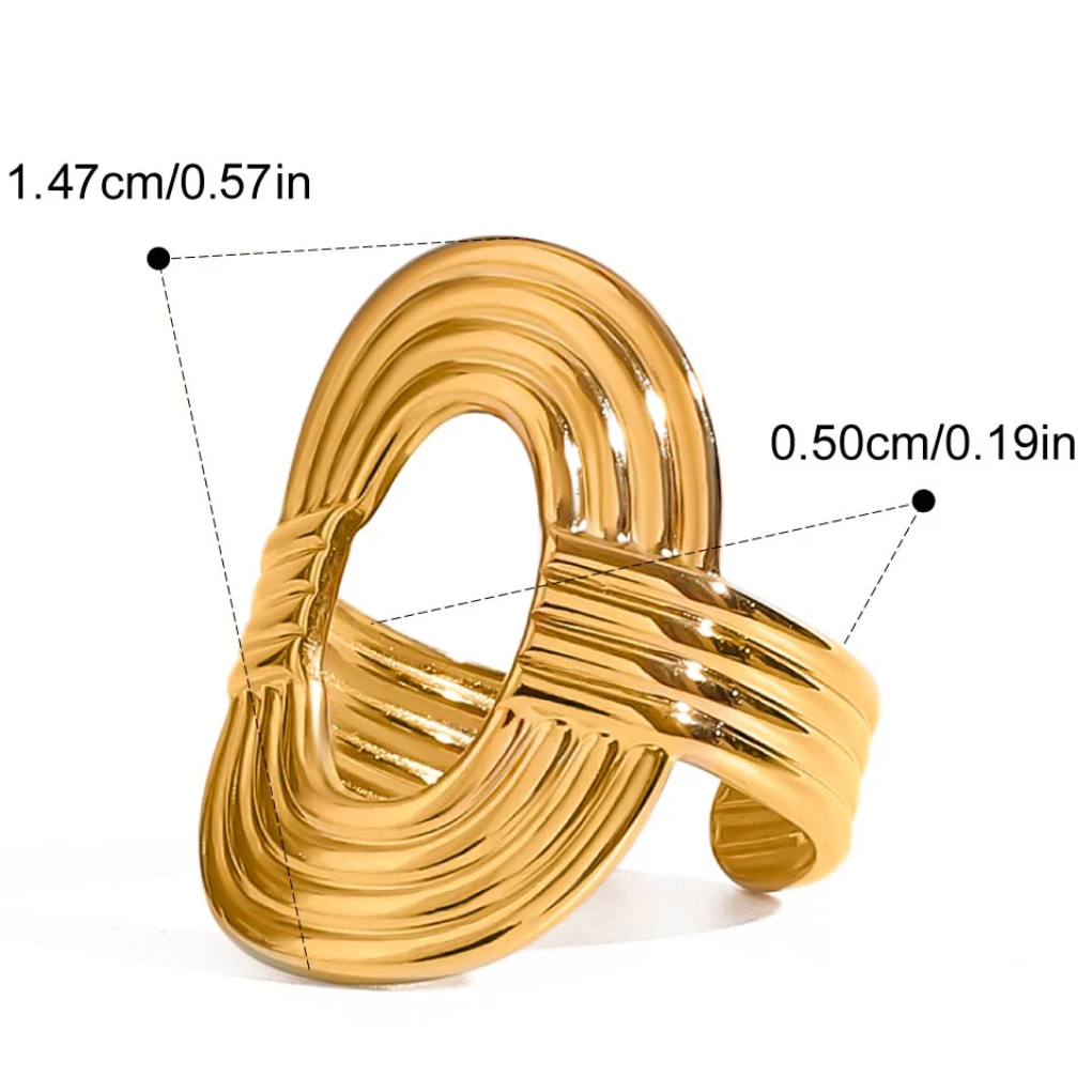 Verstelbare Ring Goudkleurig Gevlochten Design