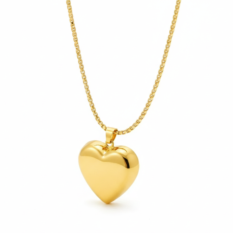 Hart Ketting - Goudkleurig 70cm