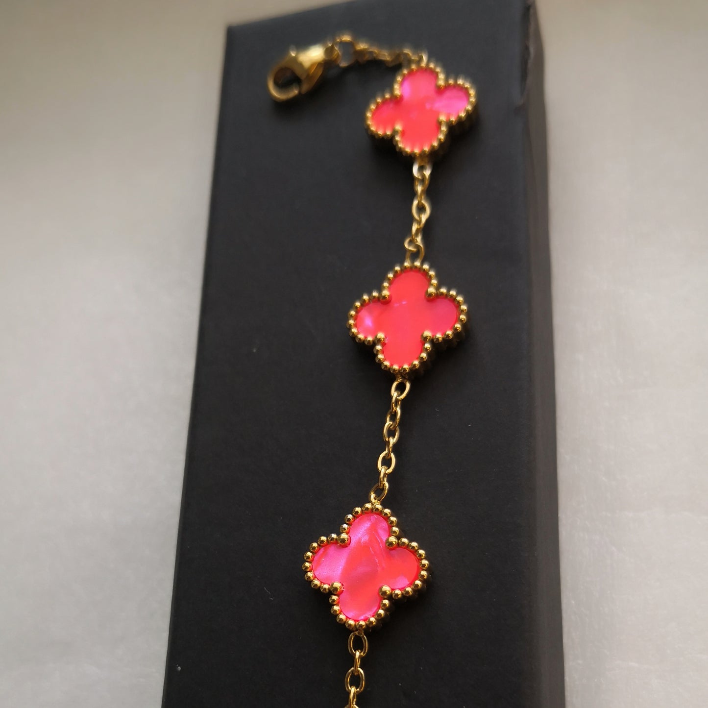 Felle kleuren Klaver Armband - Intero Sieraden