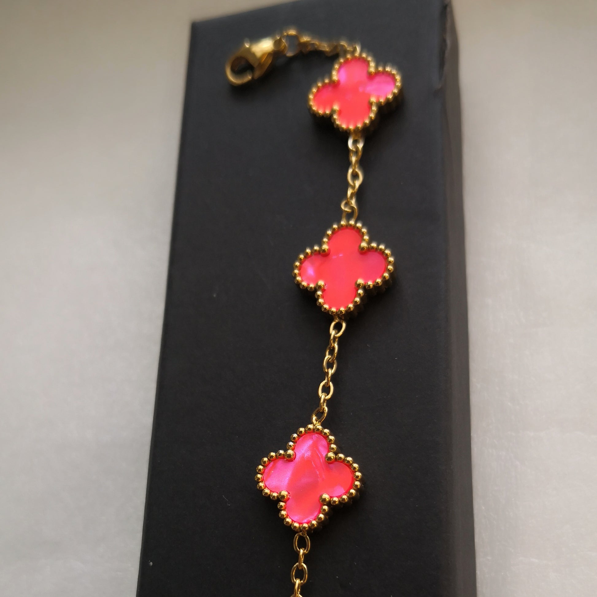 Felle kleuren Klaver Armband - Intero Sieraden