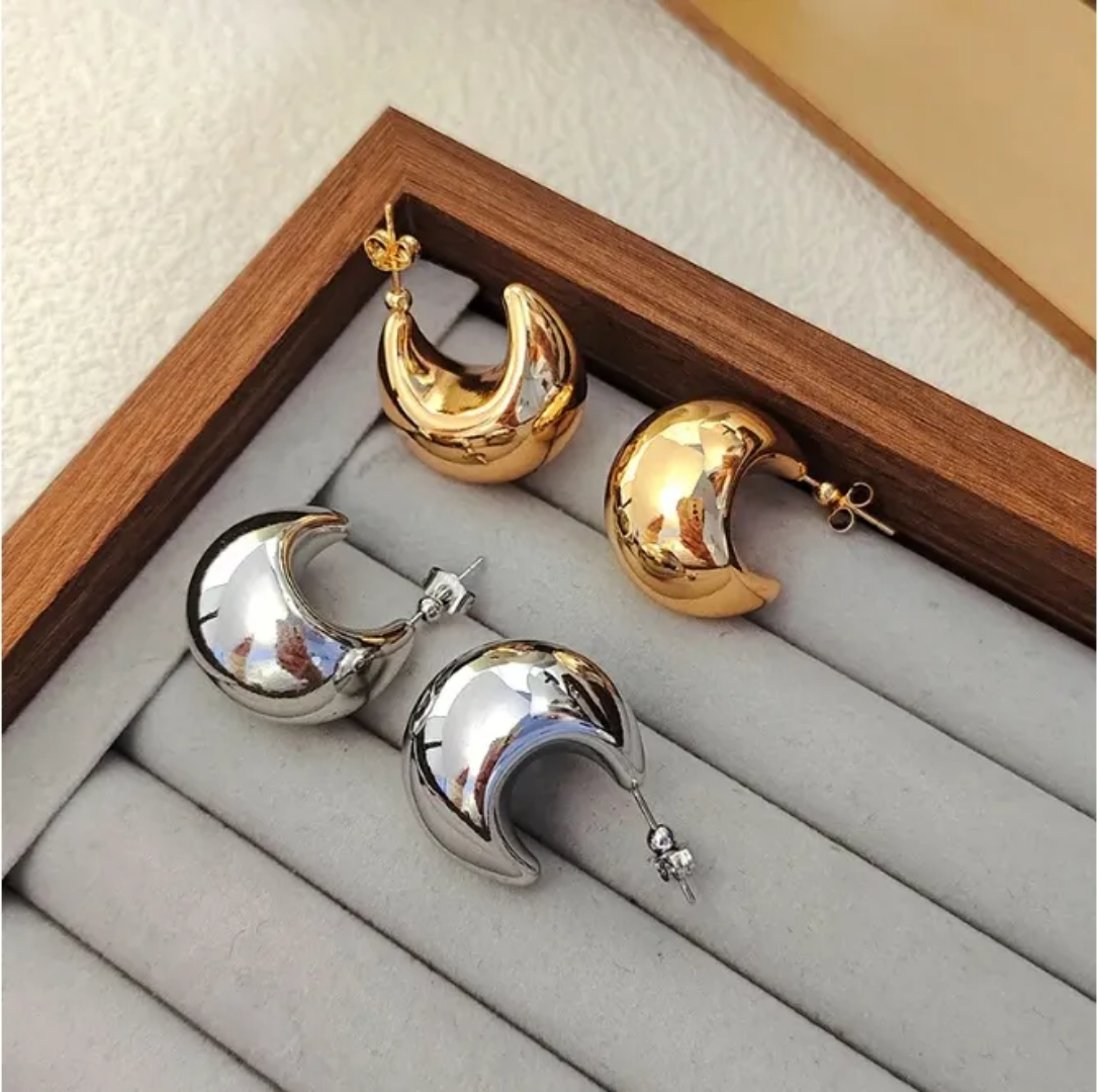 Maanvormige Oorbellen - Intero Sieraden
