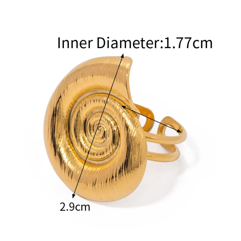 Ring Spiraal Goudkleurig