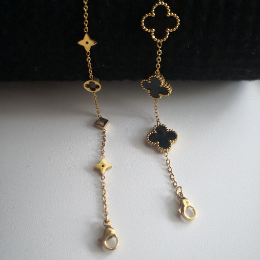 Trendy en Klaver Armbanden Set