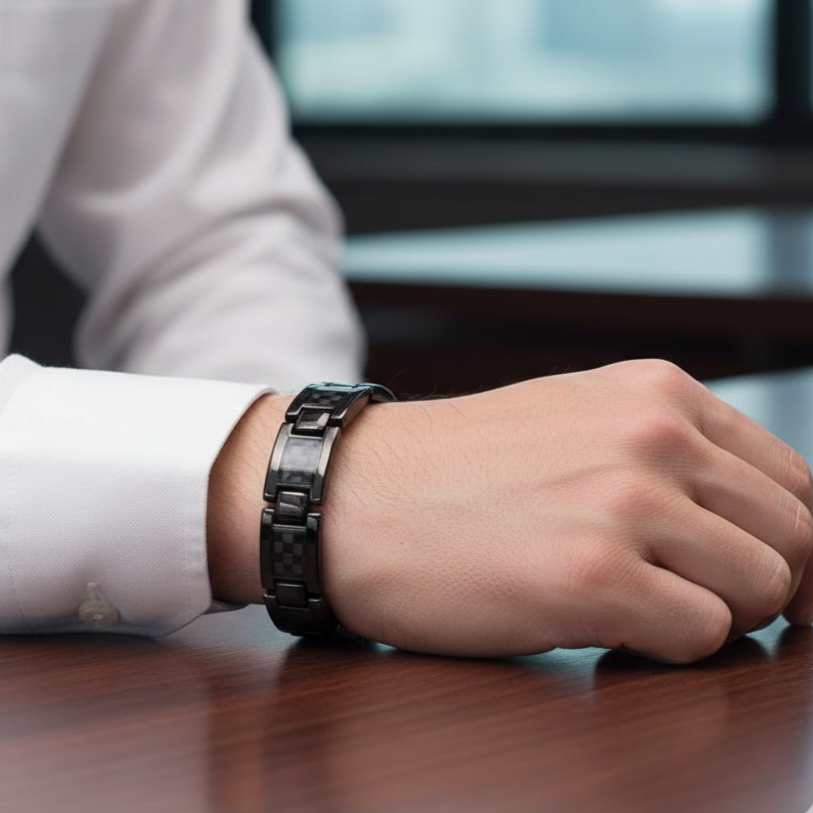Magnetische Heren Armband Roestvrij Staal - Therapeutisch & Waterbestendig