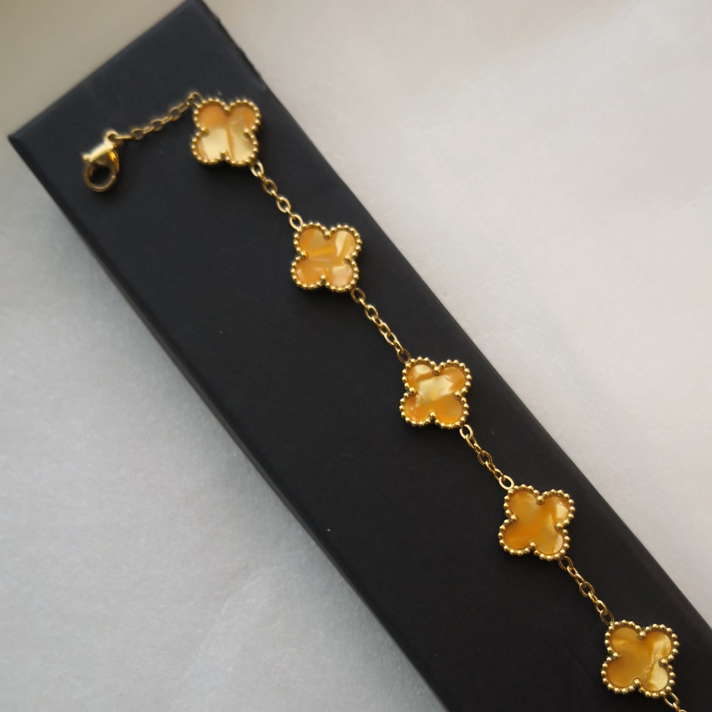 Felle kleuren Klaver Armband - Intero Sieraden