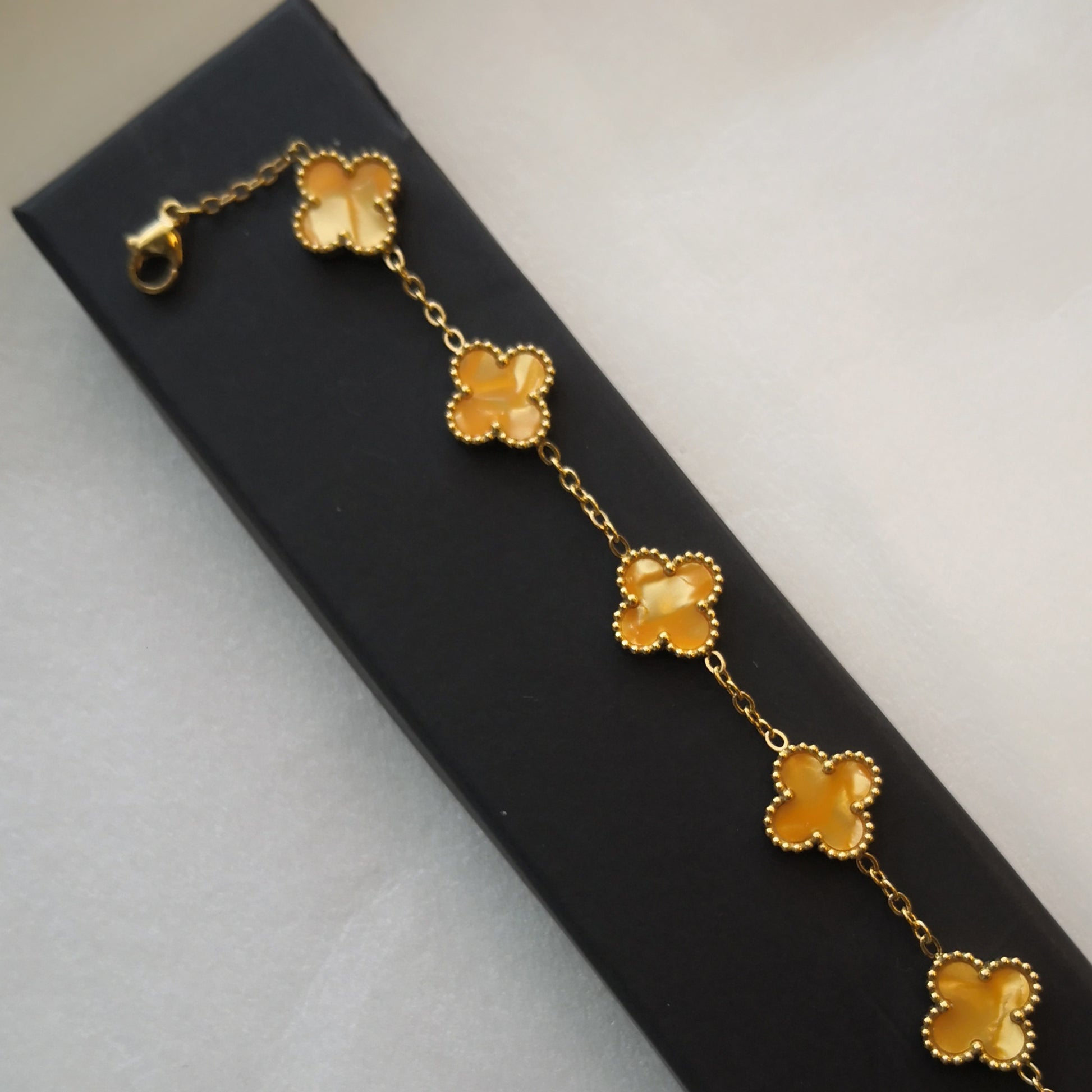 Felle kleuren Klaver Armband - Intero Sieraden