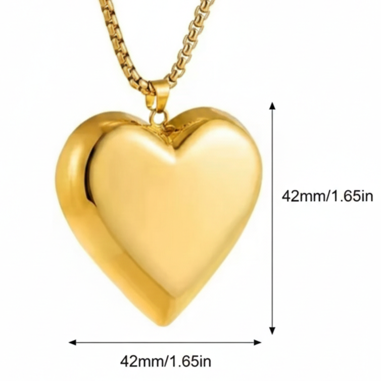 Hart Ketting - Goudkleurig 70cm
