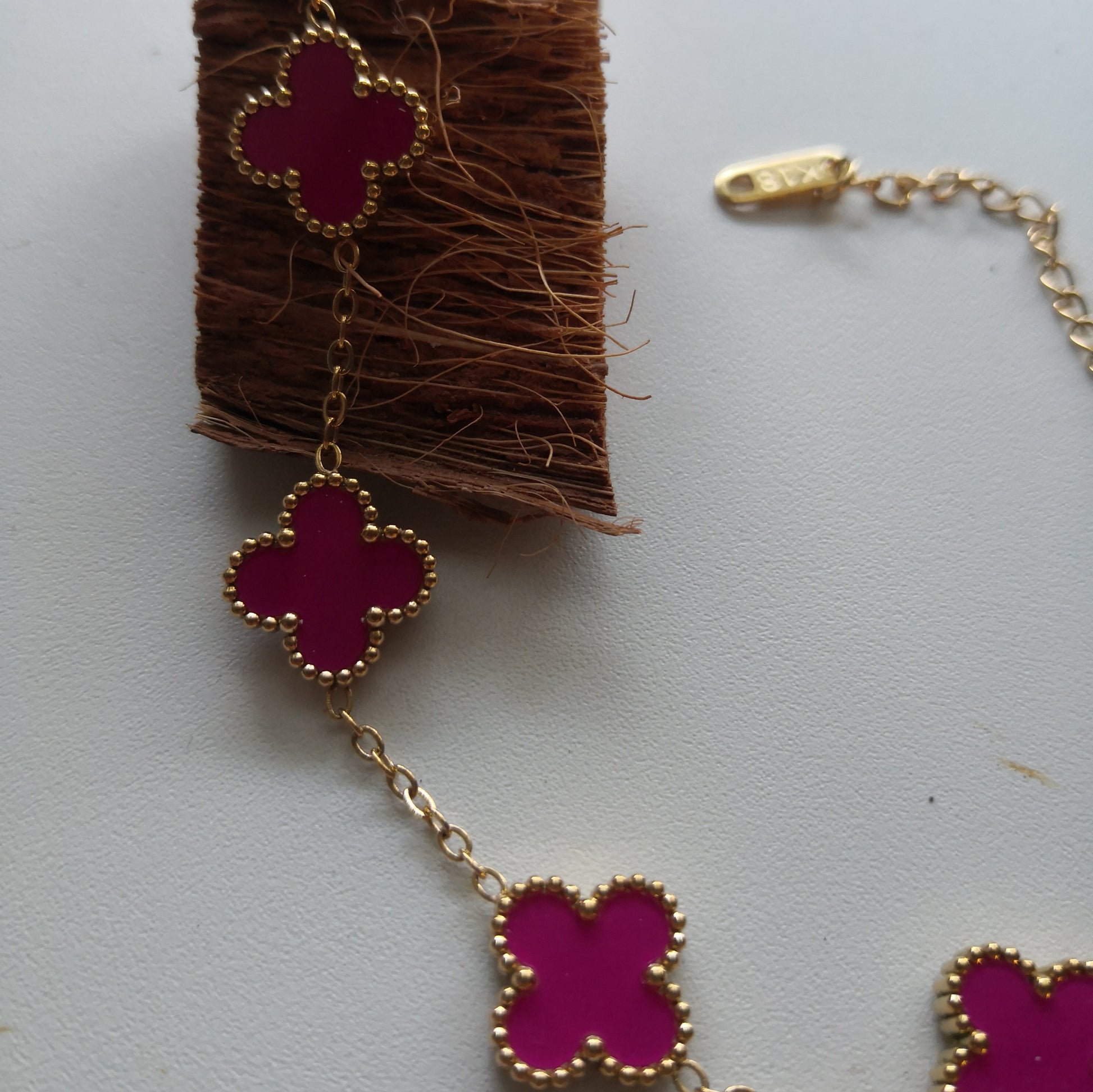 Felle kleuren Klaver Armband - Intero Sieraden
