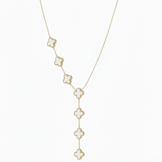 قلادة برسيم من الفولاذ المقاوم للصدأ - تصميم عصري حصري