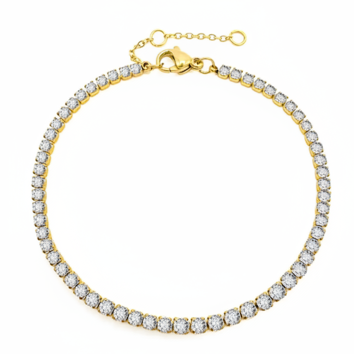 Tennis Armband Kristal - Roestvrij Staal Waterbestendig