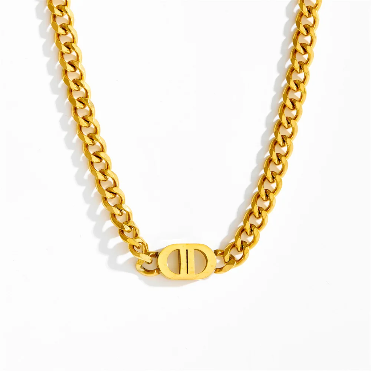 DD Cuban Link | Ketting & Armband Goudkleurig Stainless Steel