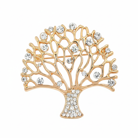 Levensboom Broche - Goudkleurig
