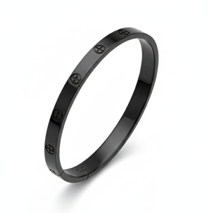 Heren Armband - Zwart Roestvrij Staal