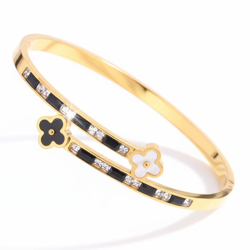 Emma Clover Bracelet - Stainless Steel Water Resistant