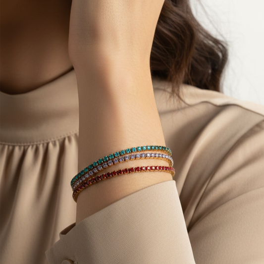 Tennis Armband Kristal - Roestvrij Staal Waterbestendig