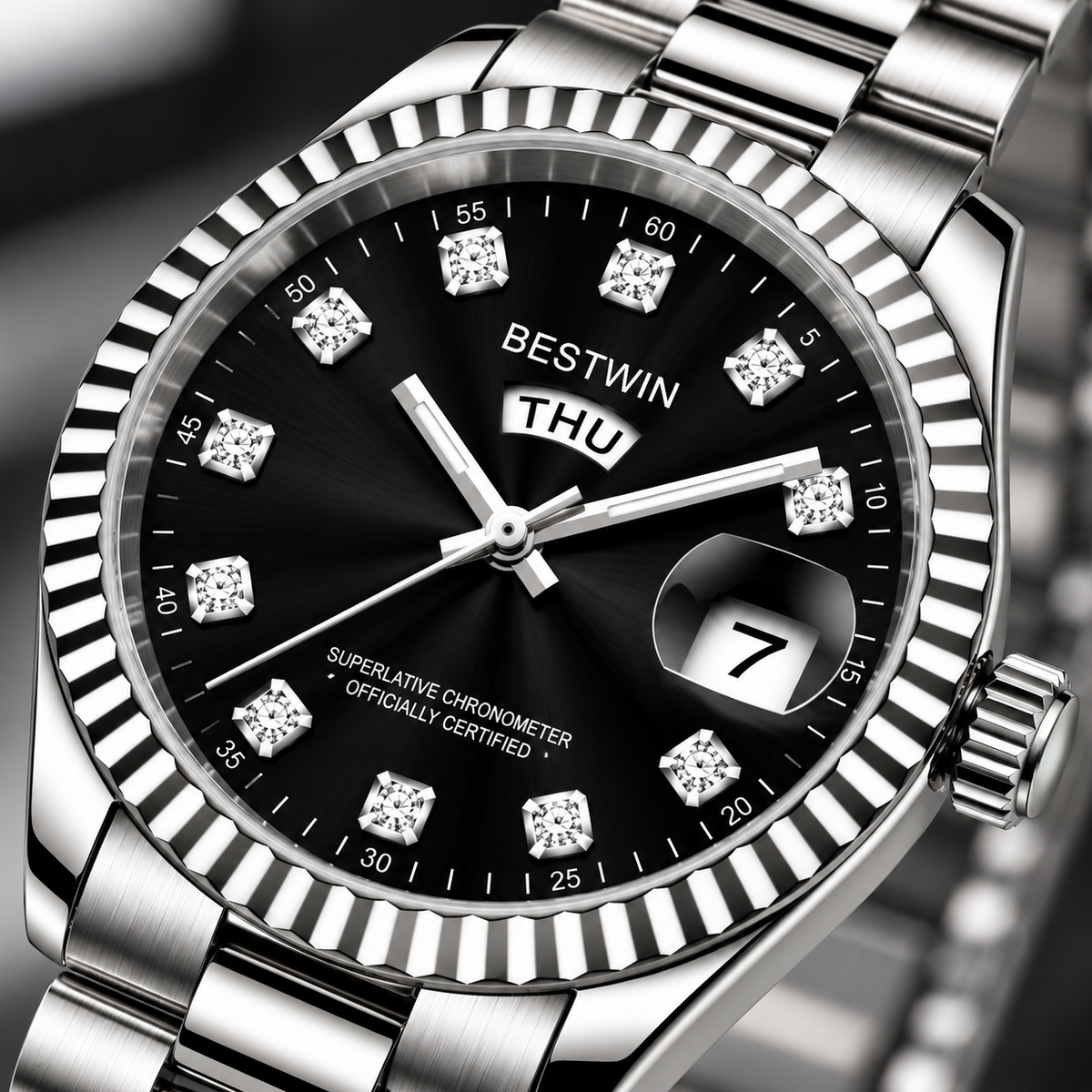 Intero Herenhorloge – Stainless Steel Day & Date