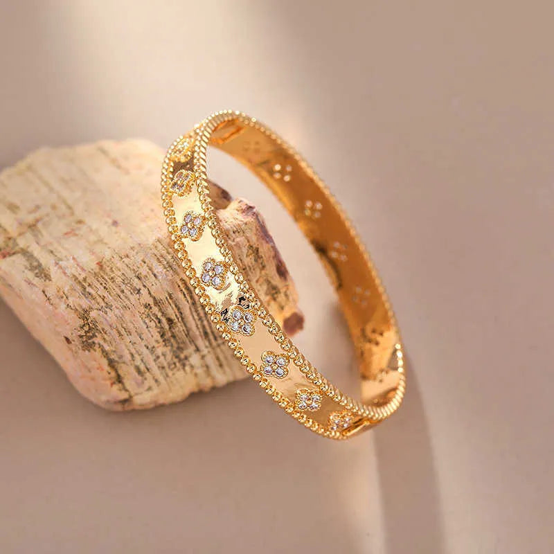 Gouden Bloesem Armband en Ring set - Intero Sieraden