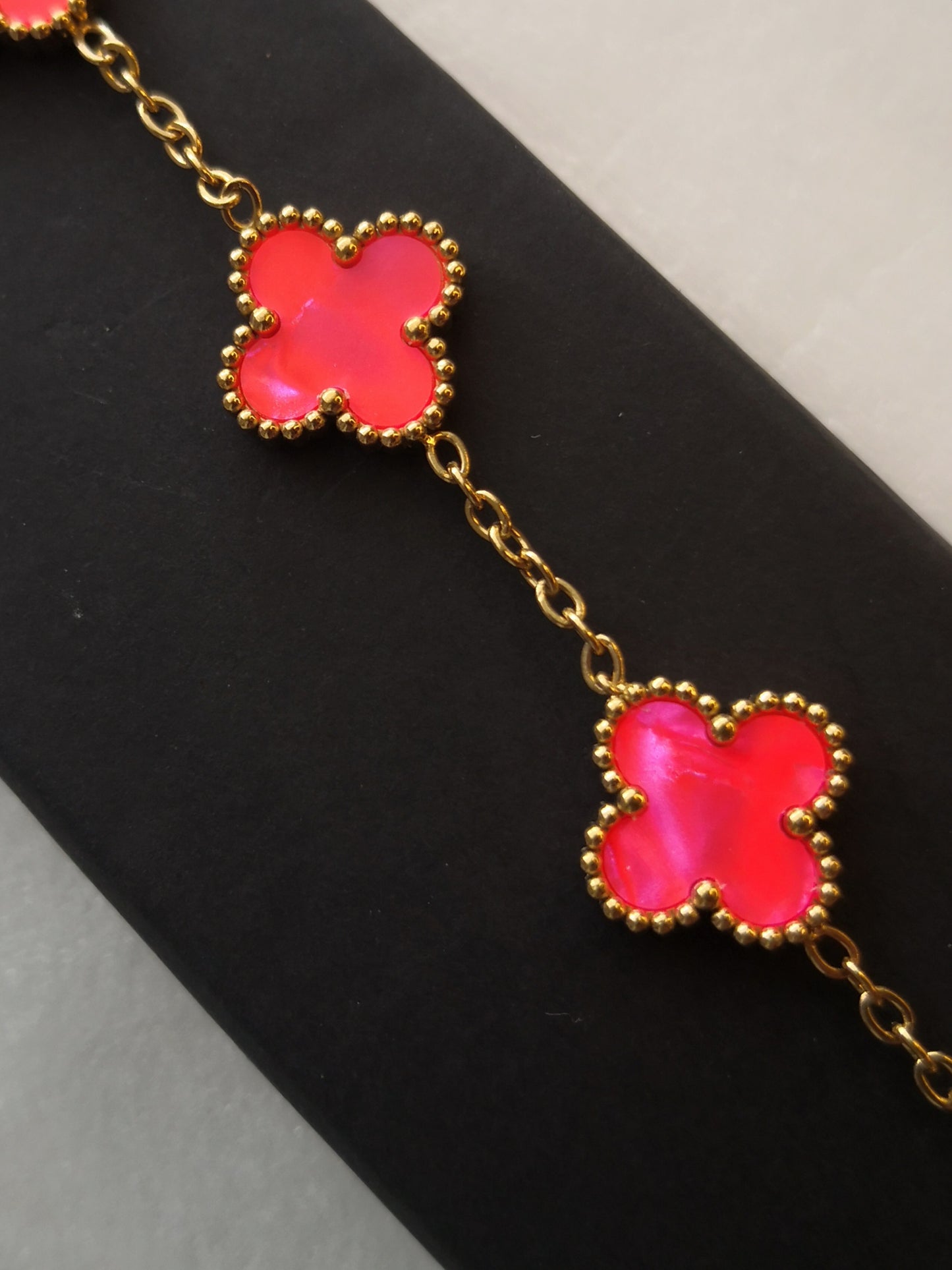 Felle kleuren Klaver Armband - Intero Sieraden