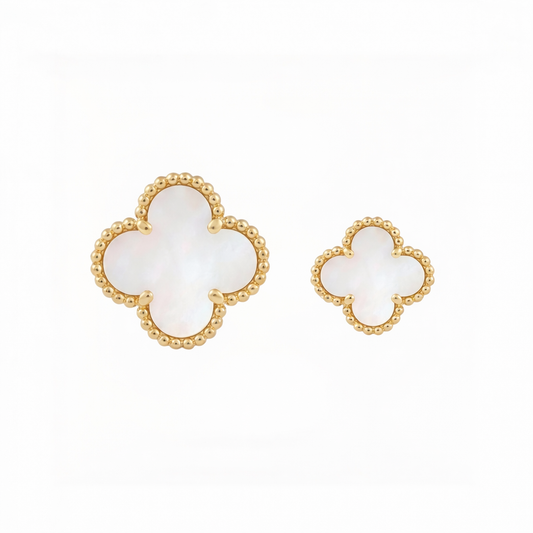 أقراط برسيم عصرية - مصنوعة من الفولاذ المقاوم للصدأ المقاوم للماء