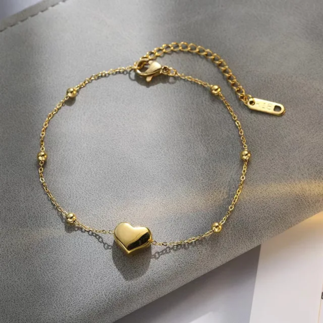 18k Goudkleurige hartje Armband - Intero Sieraden
