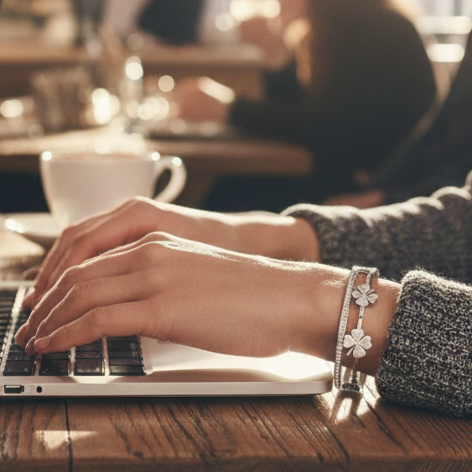 Geluksarmband Klavertje Vier - RVS Waterbestendig