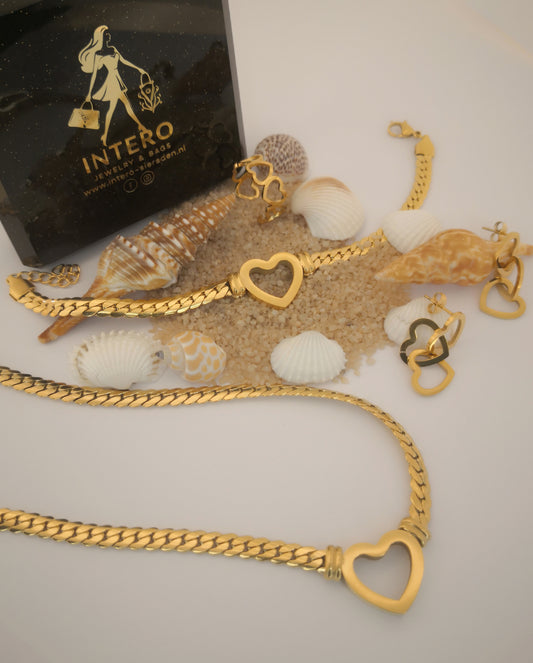 Harten Sieraden set 4 stuk - Intero Sieraden