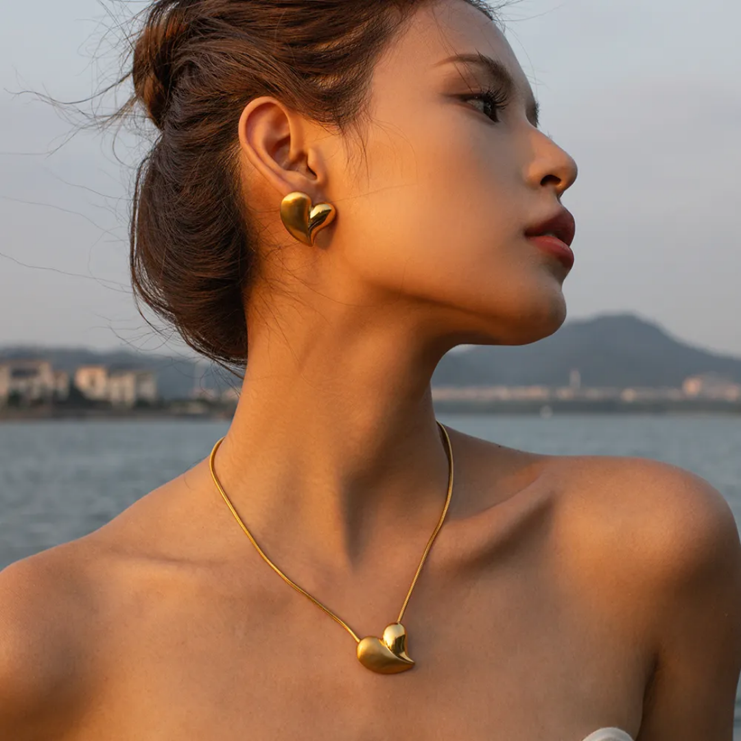 Hart Ketting en Oorbellen - Intero Sieraden