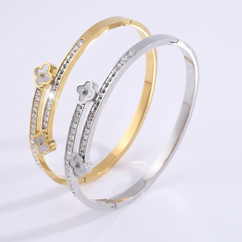 Emma Clover Bracelet - Stainless Steel Water Resistant