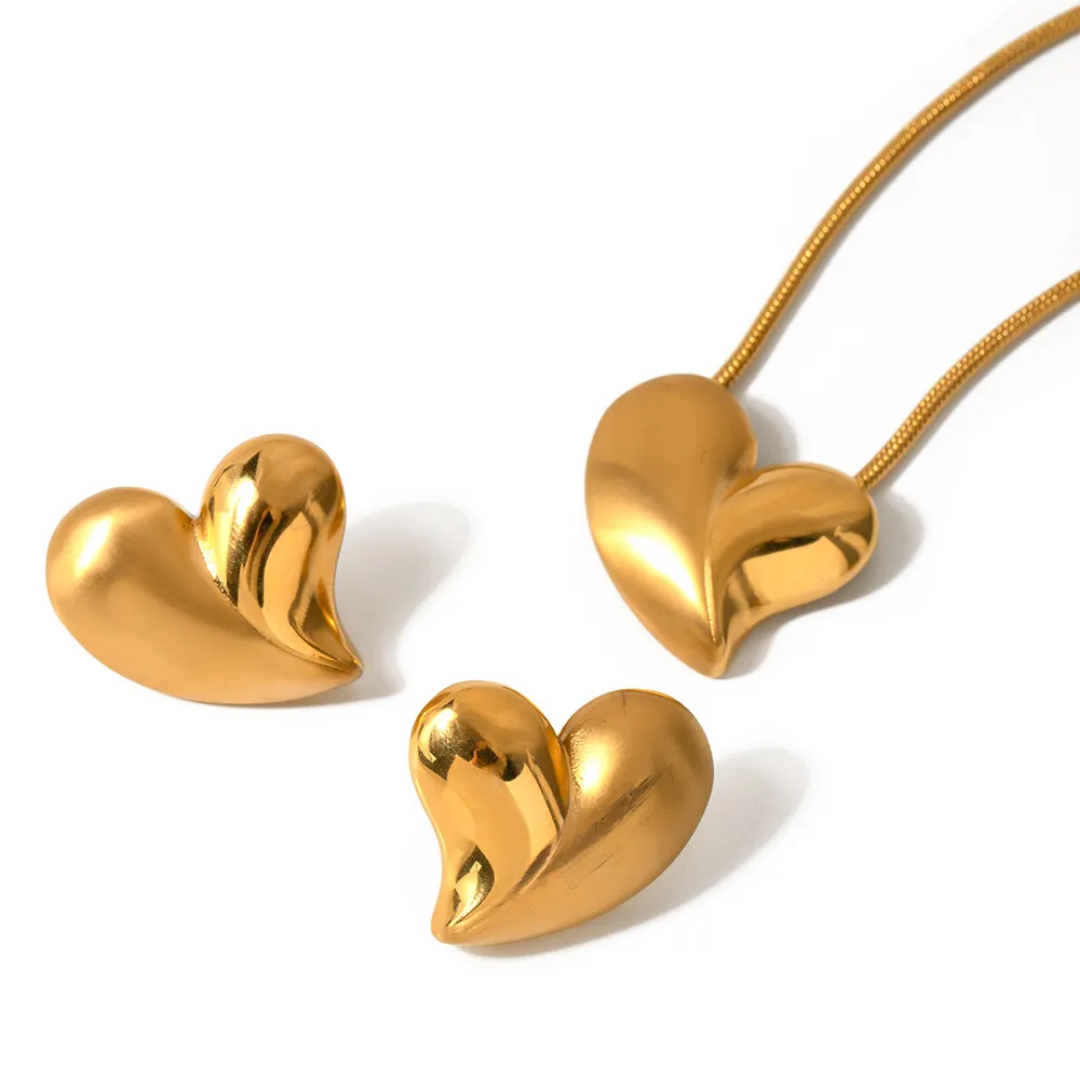 Hart Ketting en Oorbellen - Intero Sieraden