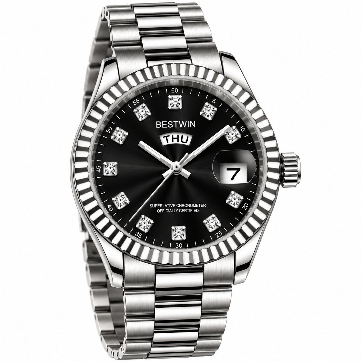 Intero Herenhorloge – Stainless Steel Day & Date