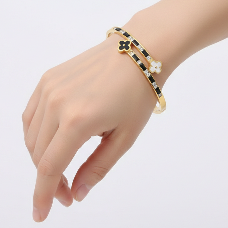 Emma Clover Bracelet - Stainless Steel Water Resistant