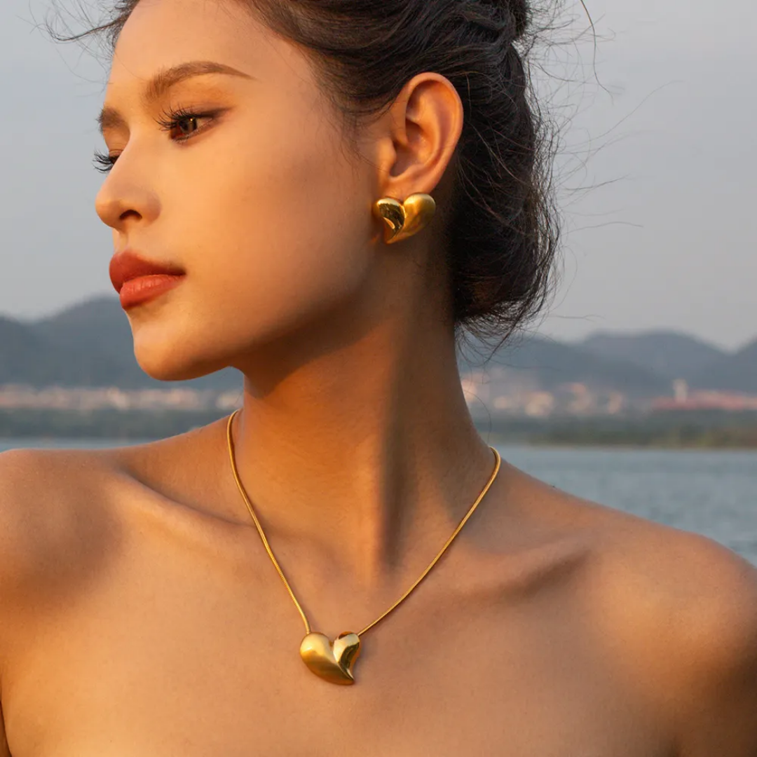 Hart Ketting en Oorbellen - Intero Sieraden