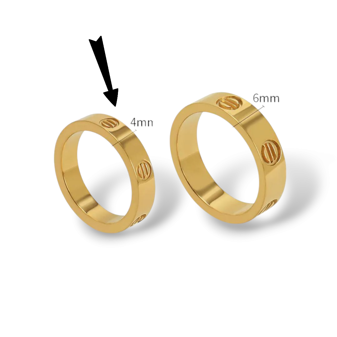 Trendy Ring - 4mm dun - Intero Sieraden