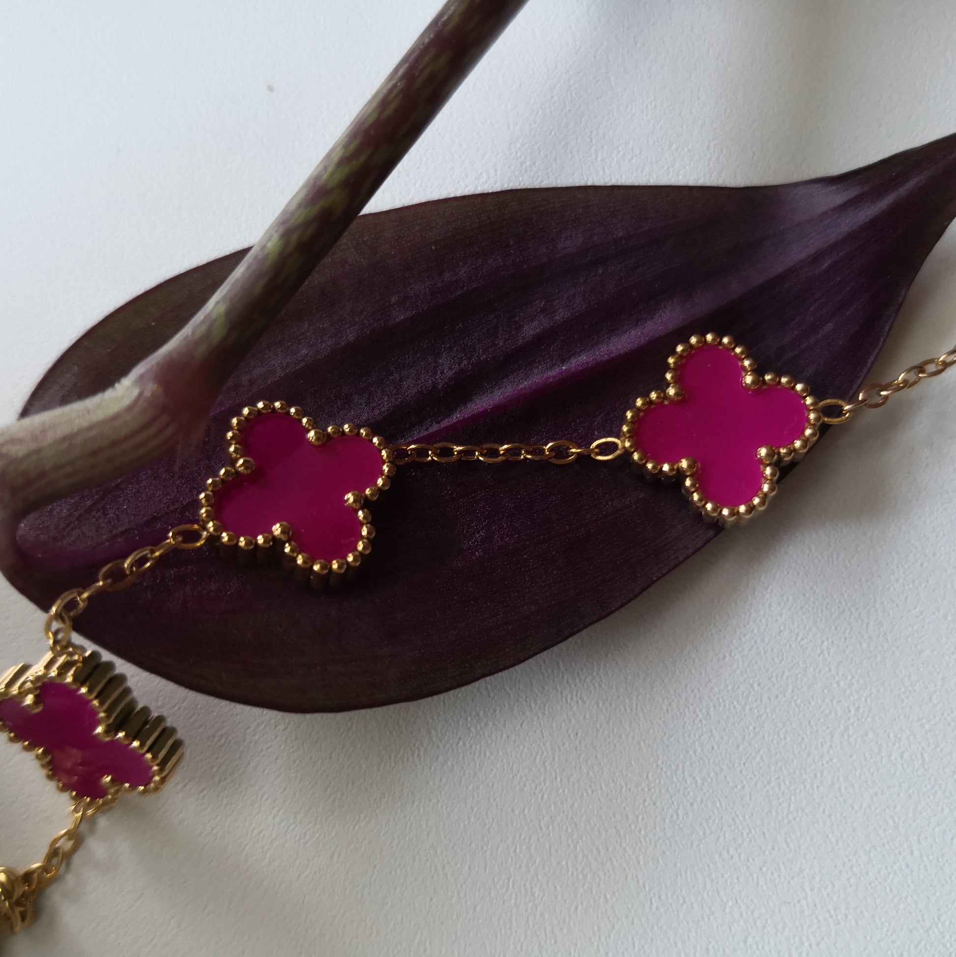 Felle kleuren Klaver Armband - Intero Sieraden