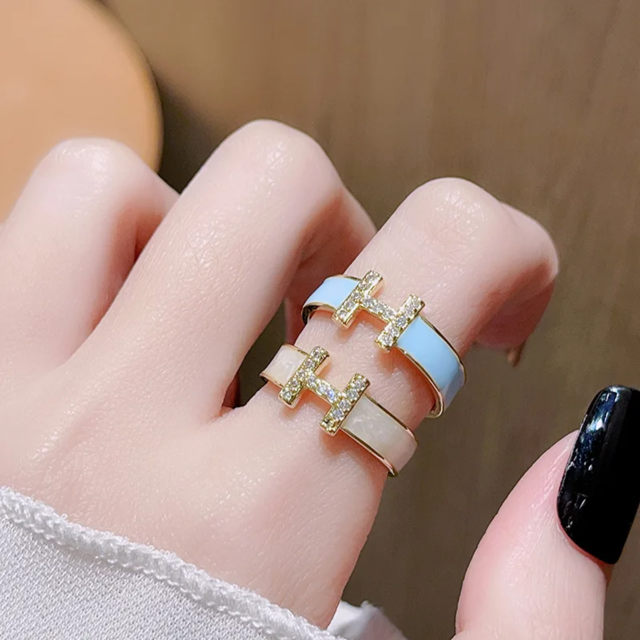 H Letter Ring - Verstelbaar